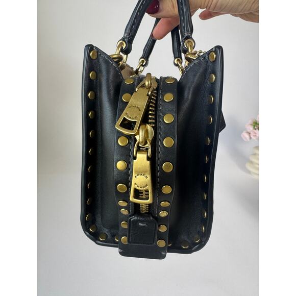 Coach Rogue 17 Bag With Rivets Goldtone Hardware - Picture 3 of 13